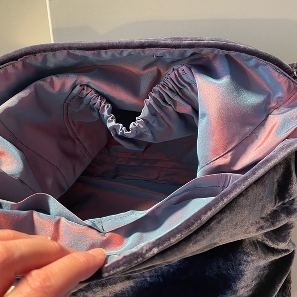 NEW Handmade BLUE GRAY Silk Velvet Bag, Tote, Hobo, Handbag, Upcycled, Party - Picture 5 of 11